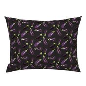 16-13E Eggplant Aubergine Vegetable Garden Purple Green Black _ Miss Chiff Designs