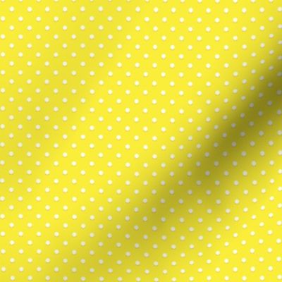 White polka dots on yellow