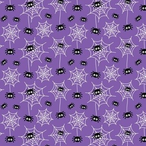 tiny spiders and webs purple » halloween