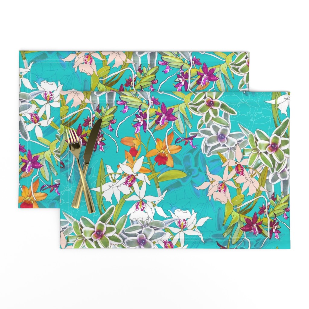 Orchid Jungle I Turquoise 250