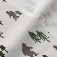 Sasquatch forest mythical animal fabric dark_brown