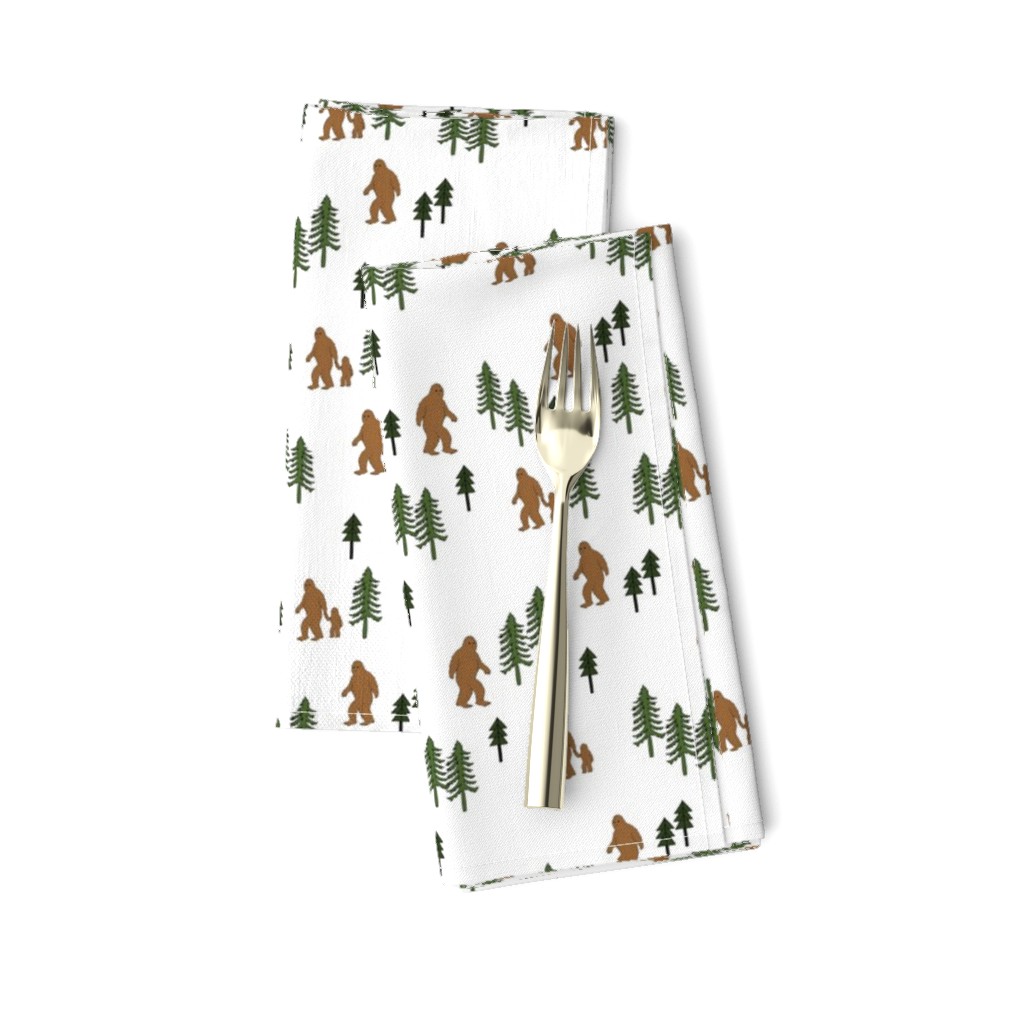 Sasquatch forest mythical animal fabric 