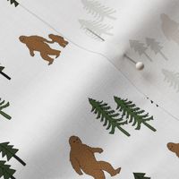 Sasquatch forest mythical animal fabric 