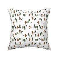 Sasquatch forest mythical animal fabric 