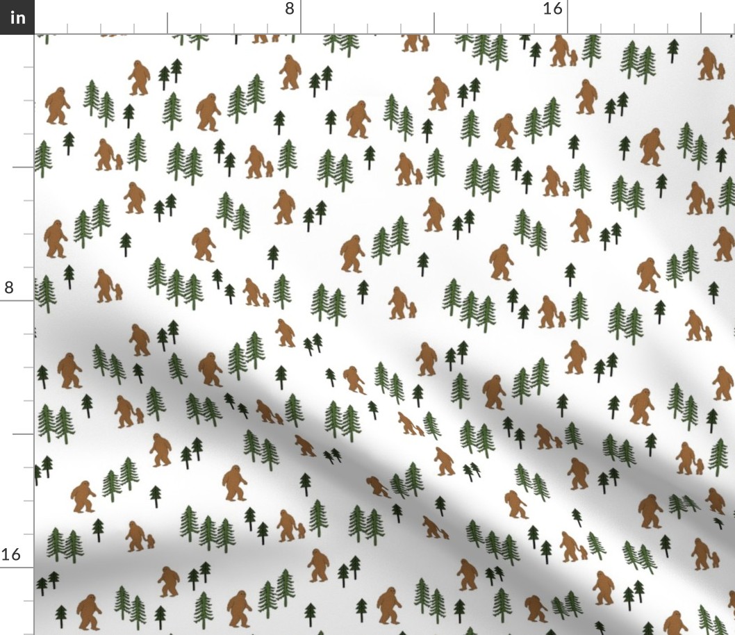 Sasquatch forest mythical animal fabric 