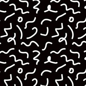 Postmodern Squiggles in Black + White