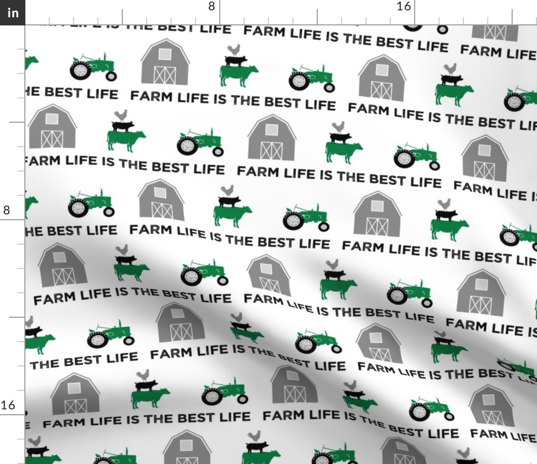 farm life is the best life - green and black