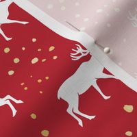 reindeer - holiday red