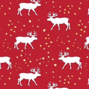 reindeer - holiday red