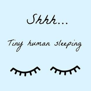 shhh baby blue sleeping eyes