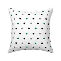 large polka dots || green and black farm coordinate