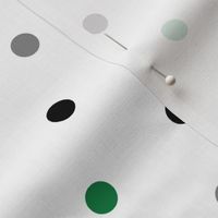 large polka dots || green and black farm coordinate
