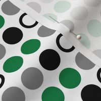 Polka Dots // green and black farm collection coordinate