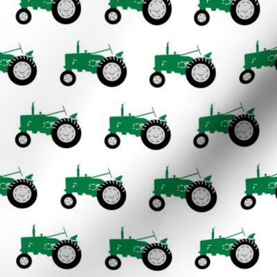 tractors - green and black coordinate