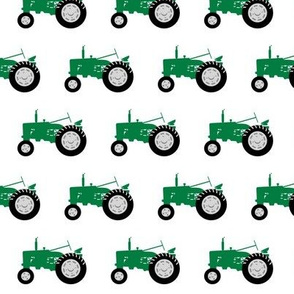 tractors - green and black coordinate