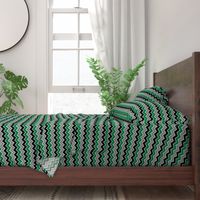 multi traditional chevron - black and green