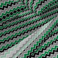 multi traditional chevron - black and green