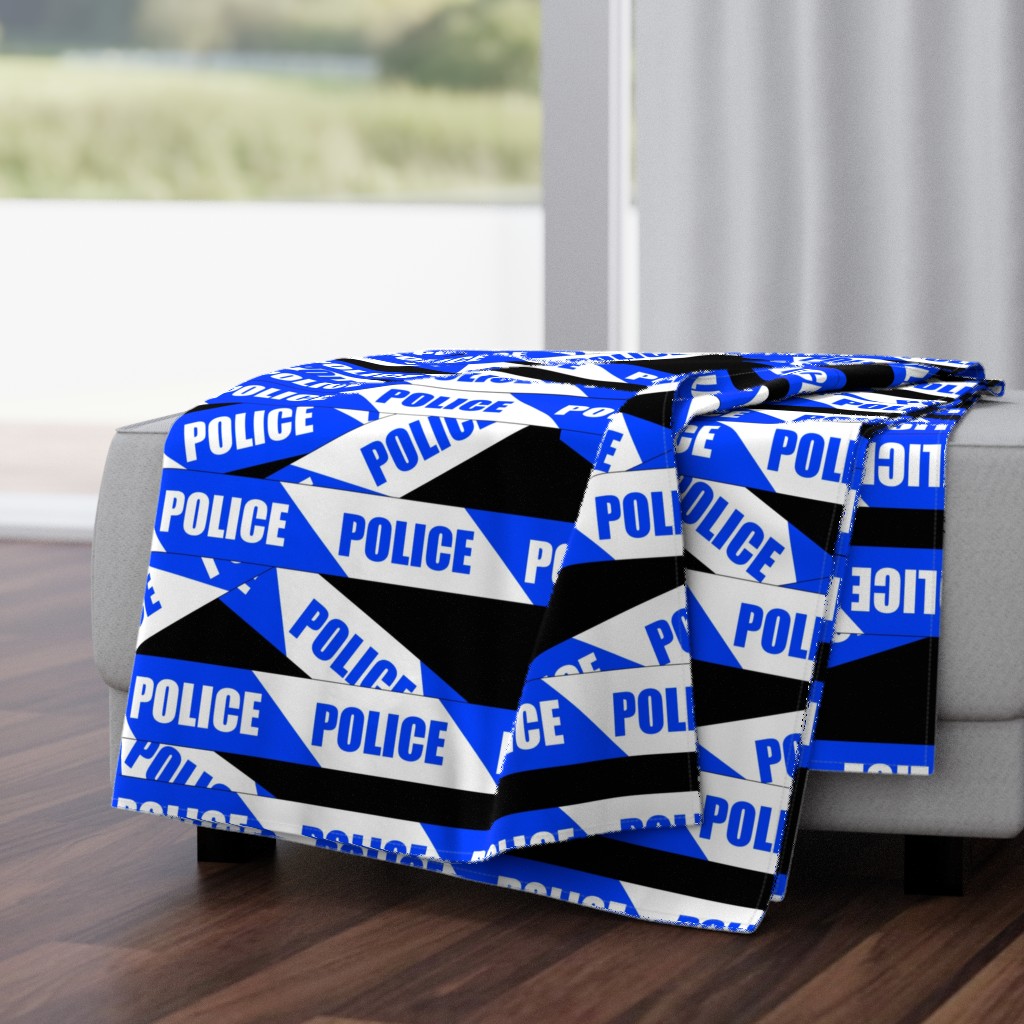 1 police blue white stripes stay out barricade notice warning barrier tape pop art caution novelty life sized jokes gags