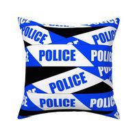 1 police blue white stripes stay out barricade notice warning barrier tape pop art caution novelty life sized jokes gags
