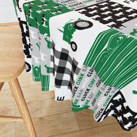 farm life - wholecloth green and black - woodgrain (90)