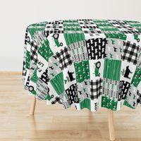 farm life - wholecloth green and black - woodgrain (90)