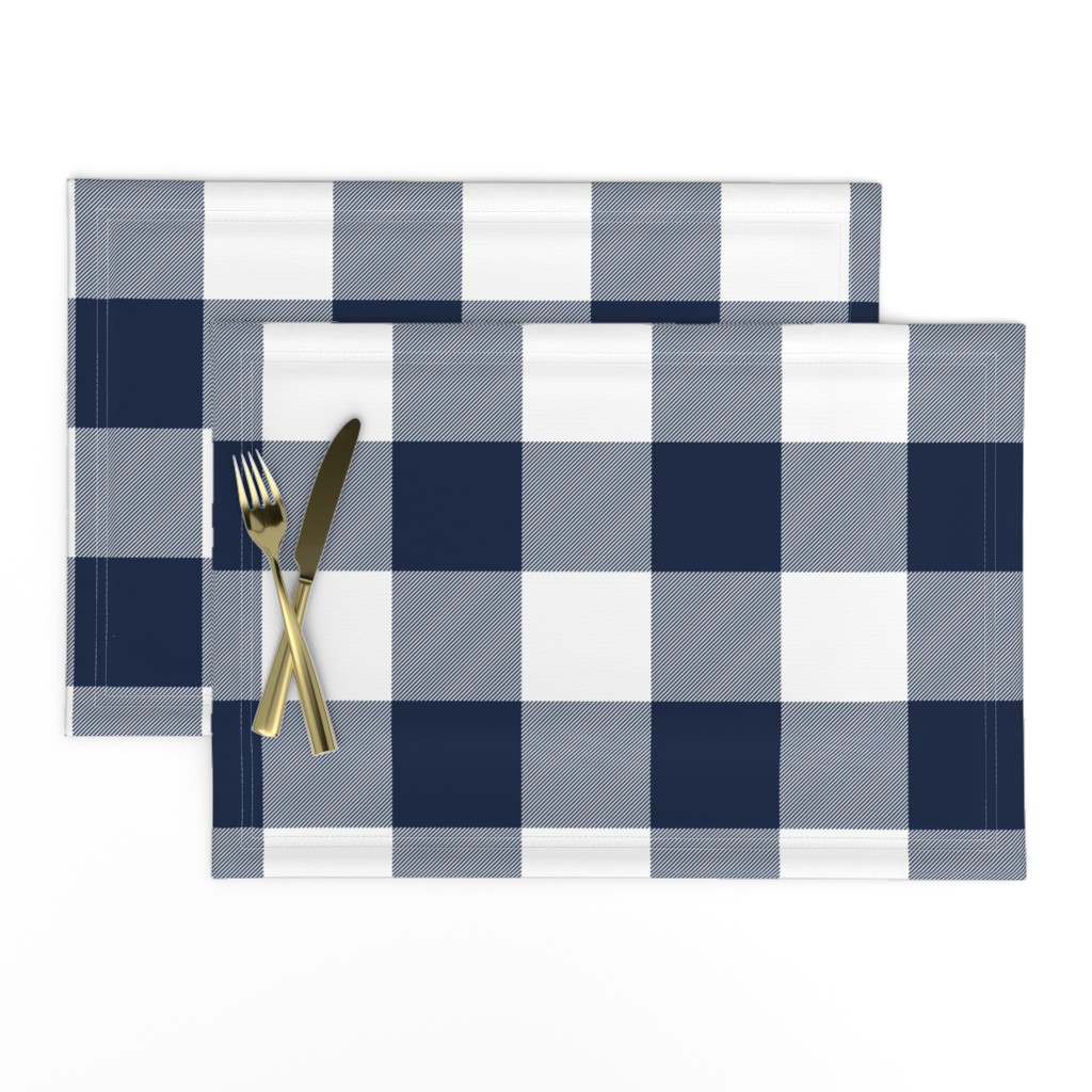 jumbo plaid (3") navy buffalo check