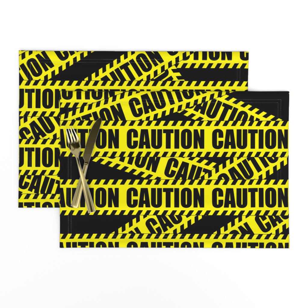 2 caution barricade construction notice warning danger hazard barrier police firefighter tape diagonal stripes life sized pop art novelty 