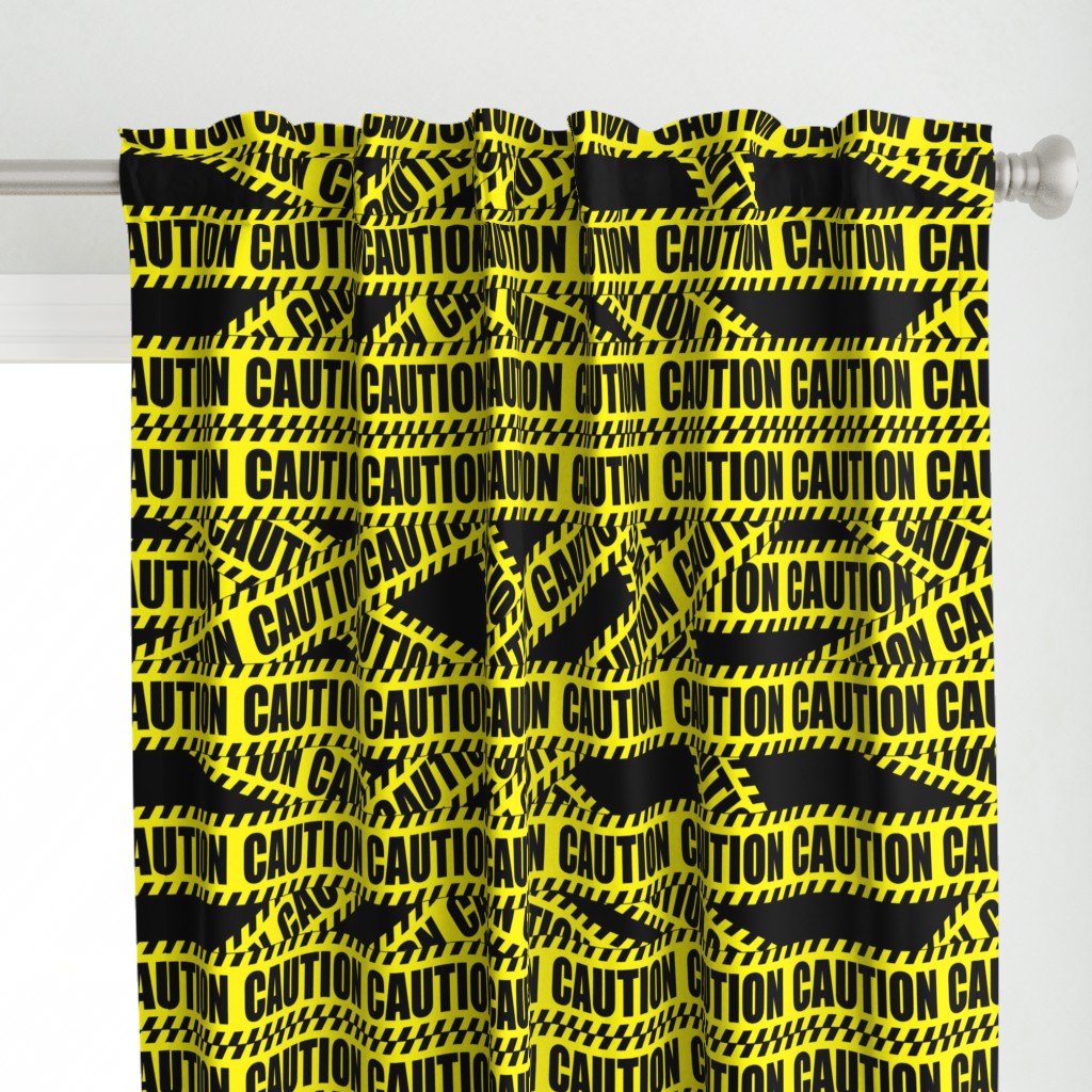 2 caution barricade construction notice warning danger hazard barrier police firefighter tape diagonal stripes life sized pop art novelty 