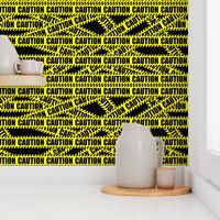 2 caution barricade construction notice warning danger hazard barrier police firefighter tape diagonal stripes life sized pop art novelty 