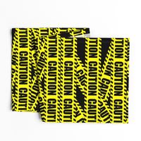 2 caution barricade construction notice warning danger hazard barrier police firefighter tape diagonal stripes life sized pop art novelty 