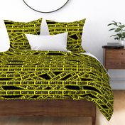 2 caution barricade construction notice warning danger hazard barrier police firefighter tape diagonal stripes life sized pop art novelty 