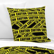 2 caution barricade construction notice warning danger hazard barrier police firefighter tape diagonal stripes life sized pop art novelty 