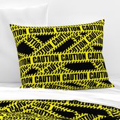 2 caution barricade construction notice warning danger hazard barrier police firefighter tape diagonal stripes life sized pop art novelty 