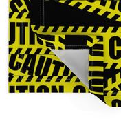 2 caution barricade construction notice warning danger hazard barrier police firefighter tape diagonal stripes life sized pop art novelty 