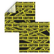 2 caution barricade construction notice warning danger hazard barrier police firefighter tape diagonal stripes life sized pop art novelty 