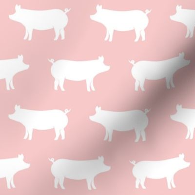 pigs on pink (pink and grey farm collection coordinate)