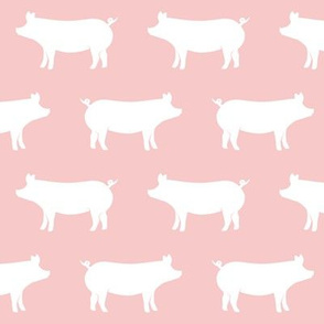 pigs on pink (pink and grey farm collection coordinate)