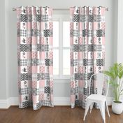 farm life wholecloth - woodgrain - pink and grey farm fabrics (90)