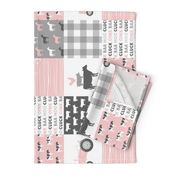 farm life wholecloth - woodgrain - pink and grey farm fabrics (90)