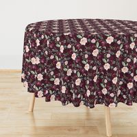 8" Wild at Heart Florals / Dark Crimson