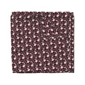 4" Wild at Heart Florals / Dark Crimson