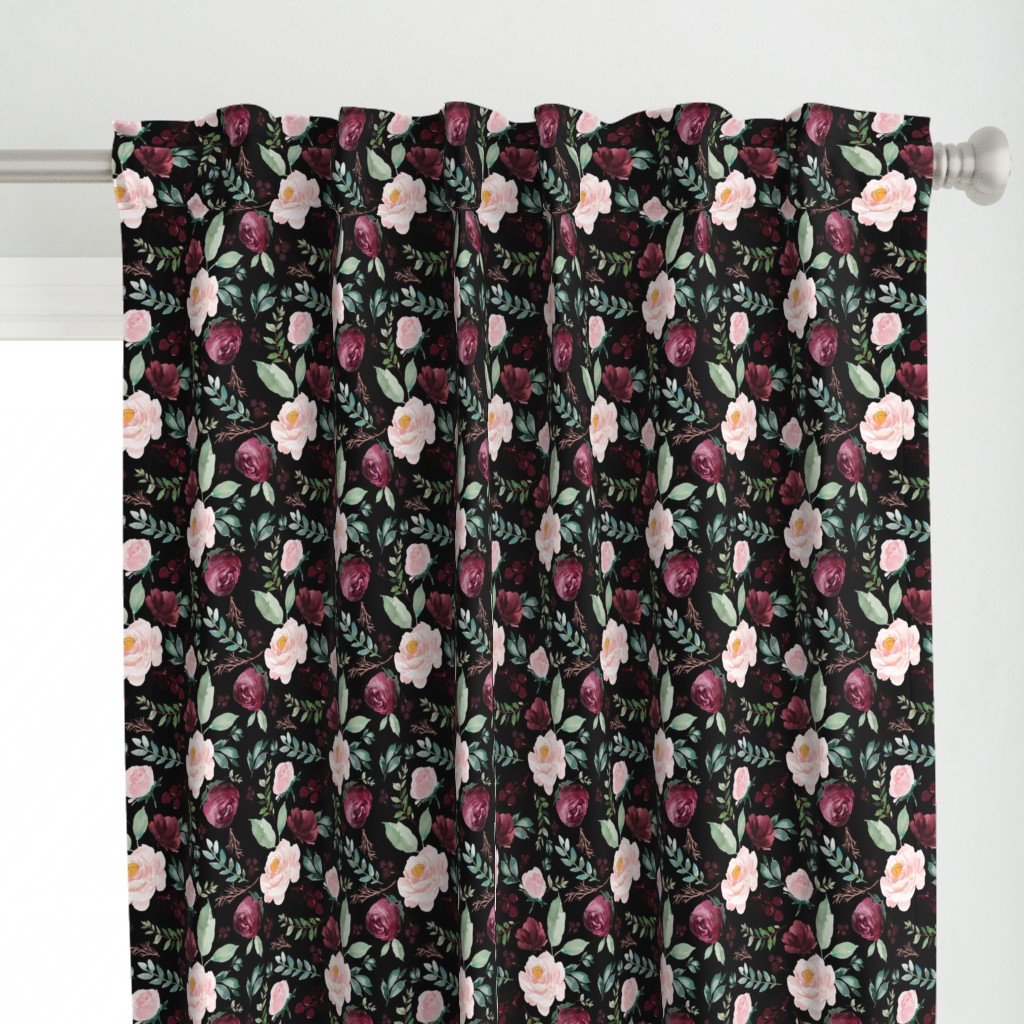 8" Wild at Heart Florals / Black