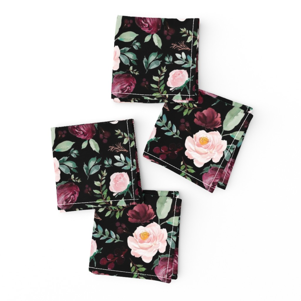 8" Wild at Heart Florals / Black