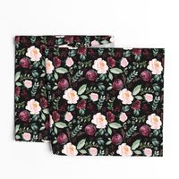 8" Wild at Heart Florals / Black