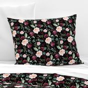 8" Wild at Heart Florals / Black