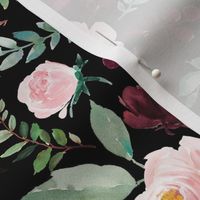 8" Wild at Heart Florals / Black