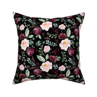 8" Wild at Heart Florals / Black