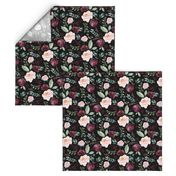 8" Wild at Heart Florals / Black