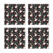 4"  Wild at Heart Florals / Black