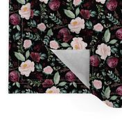 4"  Wild at Heart Florals / Black